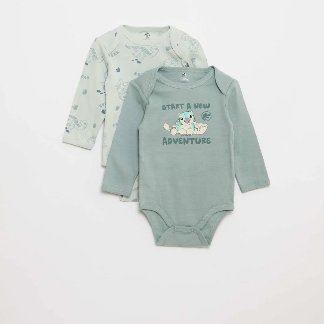 2-Pack Jurassic Park Bodysuits GREEN