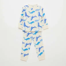 Ribbed Cotton Pajama Set - 2 Pieces WHITE