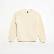 Chenille Knit Sweater WHITE