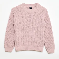Pull en maille chenille - Pink