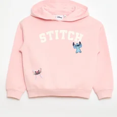'Stitch' printed hoodie - Pink