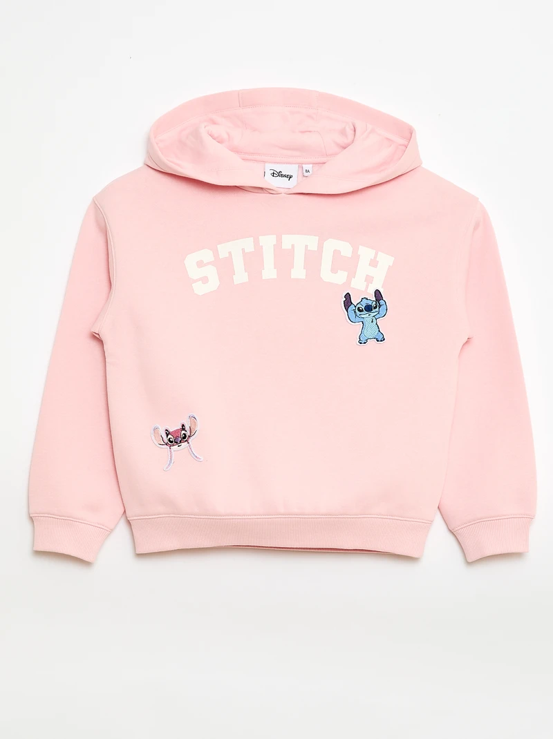 'Stitch' printed hoodie - Pink