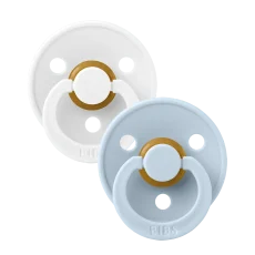 Colour Pacifiers 2 Pack - White/Baby Blue