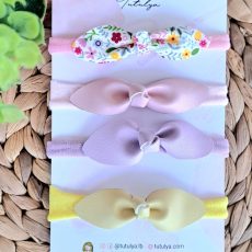 Floral Baby Headband Set - 4 Pieces