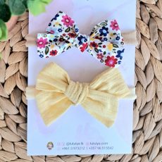 Floral & Yellow Bow Set