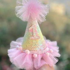 Pink First Birthday Party Hat