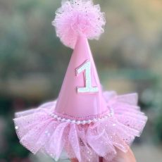 Pink First Birthday Party Hat
