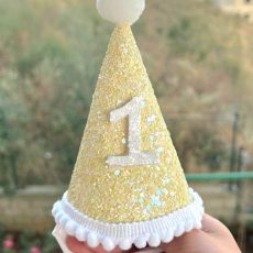 Yellow First Birthday Party Hat